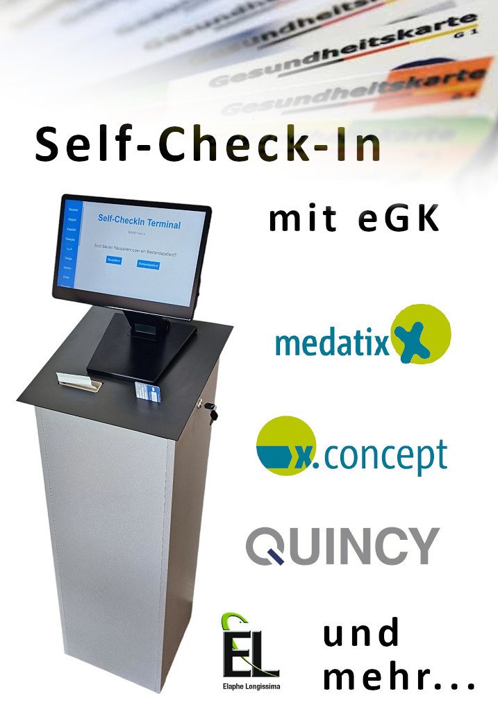 self check in terminal patienten arztpraxis krankenhaus